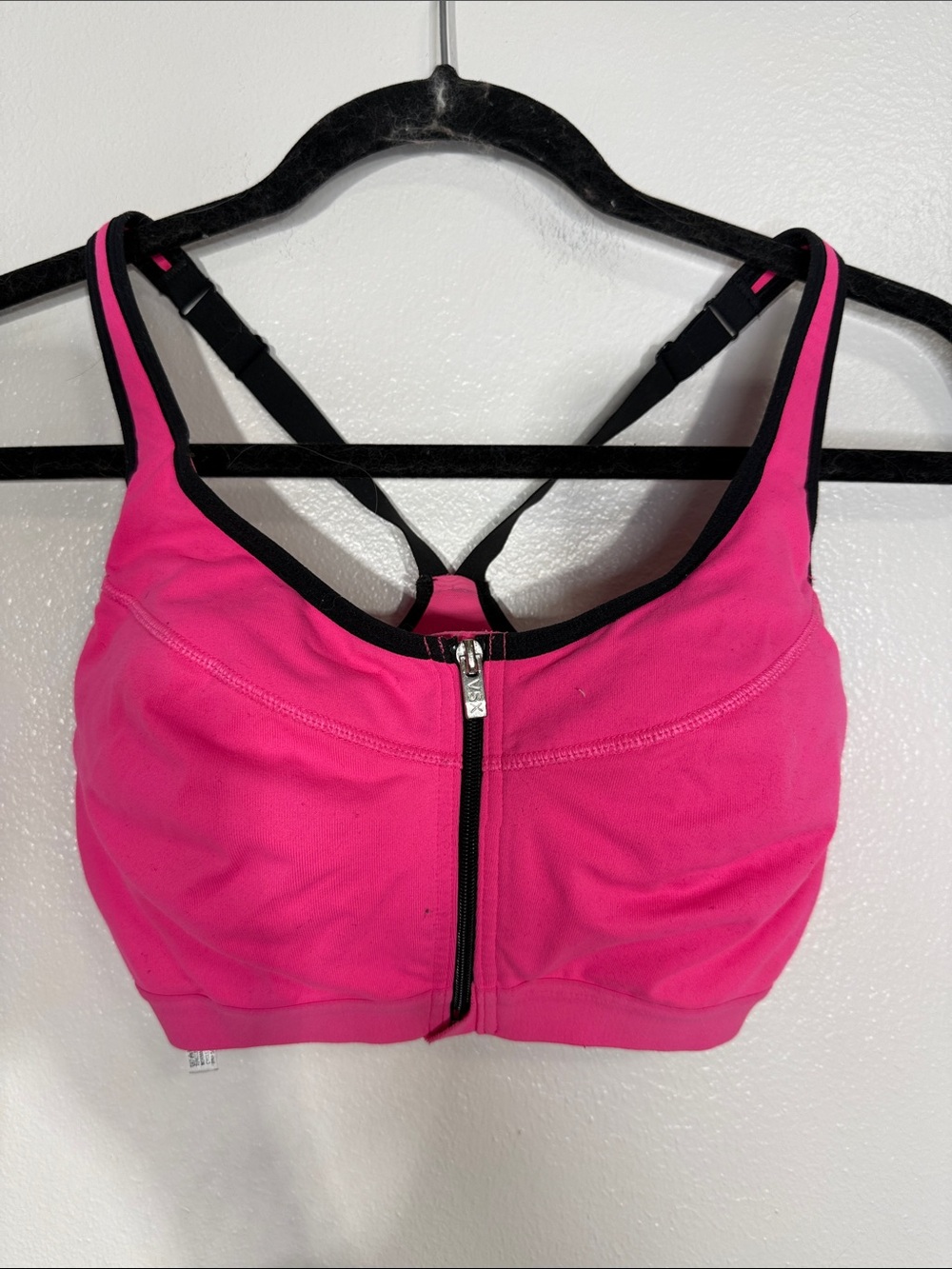 VSX Pink Sport Knockout Bra Zip Front 32DD